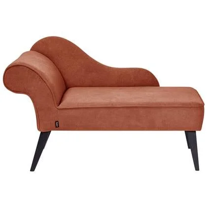 Beliani - BIARRITZ - Chaise longue - Rood - Linkerzijde - Polyester