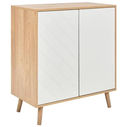 Beliani - BRISTOW - Dressoir - Lichtbruin|Wit - Hout