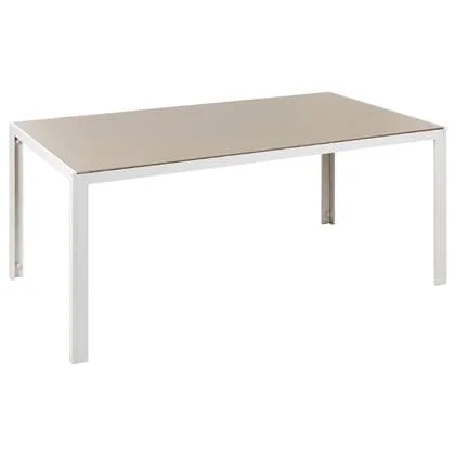 Beliani - CATANIA - Tuintafel - Beige - 160 x 90 cm - Veiligheidsglas
