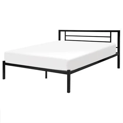 Beliani - CUSSET - Tweepersoonsbed - Zwart - 160 x 200 cm - Metaal