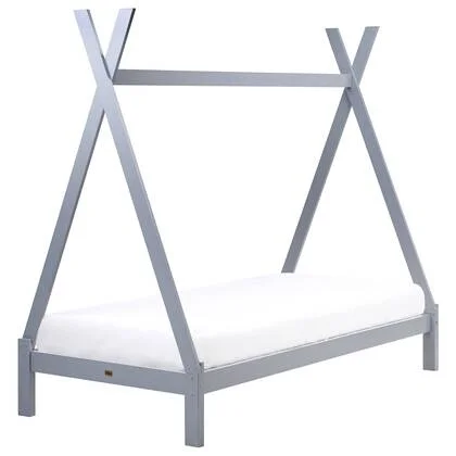 Beliani - DEVAY - Kinderbed - Grijs - 90 x 200 cm - Grenenhout