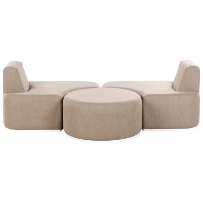 Beliani - FABRO - Loungeset voor 2 - Beige - Polyester