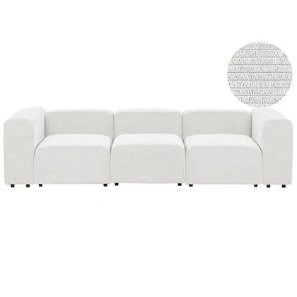 Beliani - FALSTERBO - Modulaire driezitsbank - Gebroken wit - Corduroy