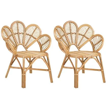 Beliani - FLORENTINE II - Fauteuil set van 2 - Natuurlijk - Rotan