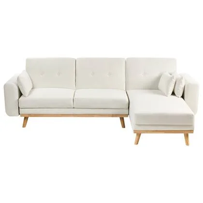 Beliani - KAARINA - Hoekbank - Wit - Linkszijdig - Polyester