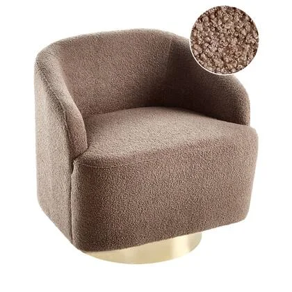 Beliani - LAVIK - Fauteuil - Bruin - Bouclé