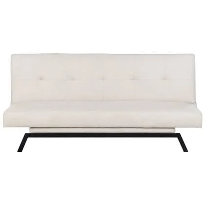 Beliani - LEEDS - Slaapbank 3-zits - Gebroken wit - Polyester