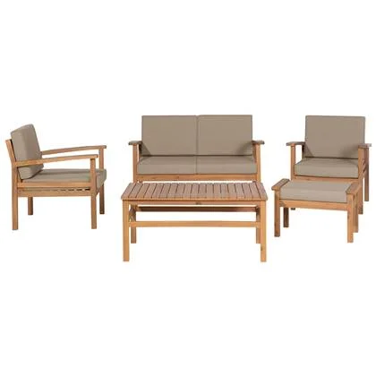 Beliani-MANILA-Loungeset voor 4-Lichte houtkleur-FSC® acaciahout