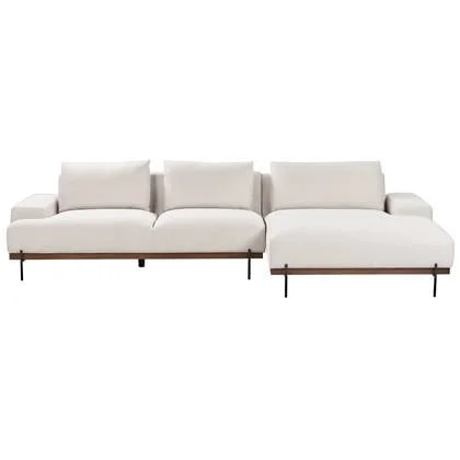 Beliani - MARIFERD - Hoekbank - Lichtbeige - Linkszijdig - Polyester