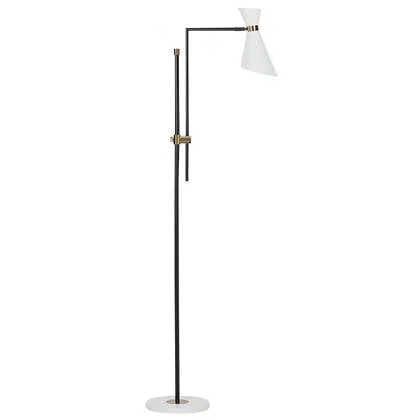 Beliani - MELAWI - Vloerlamp - Wit - Ijzer