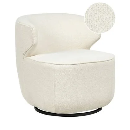 Beliani - MOLLEBY - Fauteuil - Off-white - Bouclé
