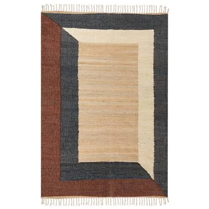 Beliani-ORTAKOY-Laagpolig vloerkleed-Meerkleurig-160 x 230 cm-Jute