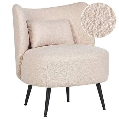 Beliani - OTSBY - Fauteuil - Beige - Bouclé