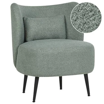 Beliani - OTSBY - Fauteuil - Groen - Bouclé