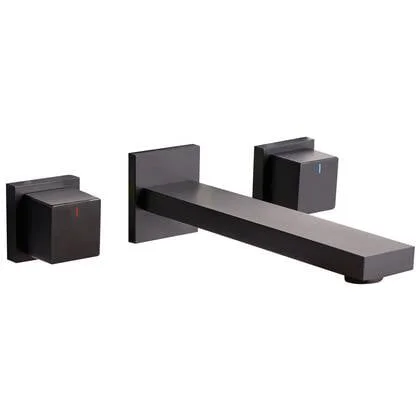 Beliani - PAILON - Wandgemonteerde mengkraan - Zwart - Messing