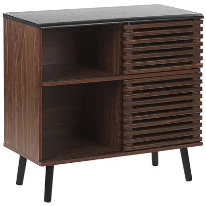 Beliani - PERTH - Sideboard - Donkere houtkleur - MDF