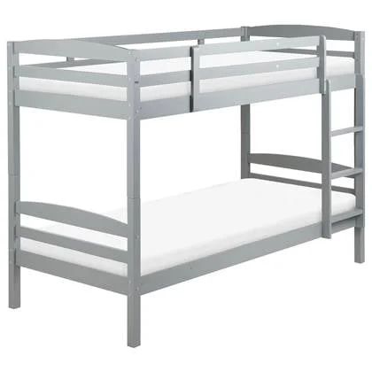 Beliani - REGAT - Stapelbed - Grijs - 90 x 200 - Grenenhout