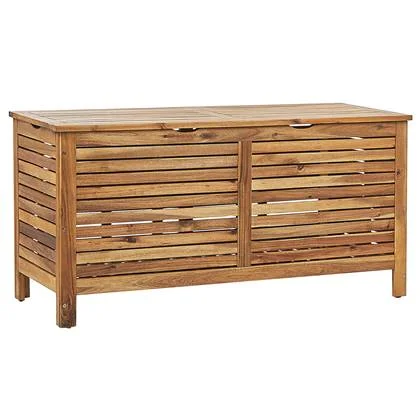 Beliani - RIVIERA - Kussenbox - Lichte houtkleur - 130 cm - Acaciahout