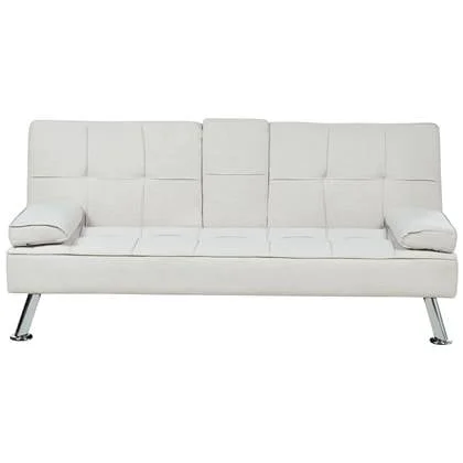 Beliani - ROXEN - Slaapbank 3-zits - Lichtbeige - Polyester