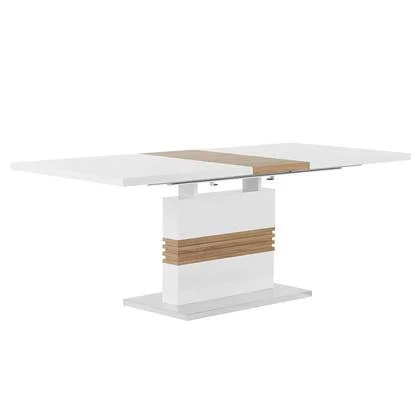 Beliani-SANTANA -Uitschuifbare eettafel-Wit-90 x 160|200 cm-MDF