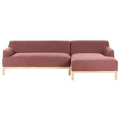 Beliani - SOSJO - Hoekbank - Bordeaux - Linkszijdig - Polyester