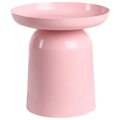 Beliani - TAGGART - Bijzettafel - Pastelroze - IJzer