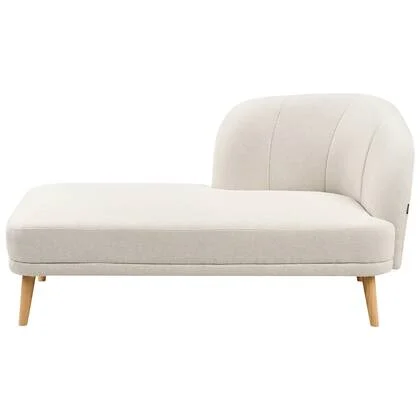 Beliani - TANLAY - Chaise longue - Lichtbeige - Polyester
