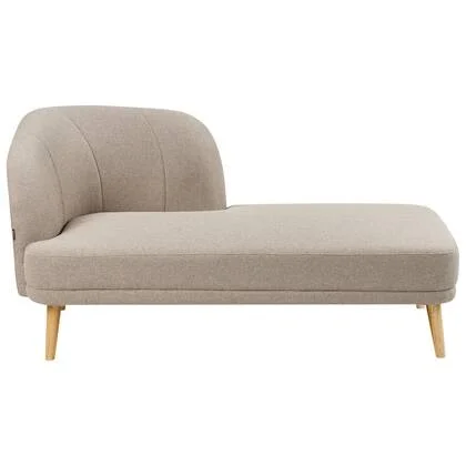 Beliani-TANLAY-Chaise longue-Lichtbruin-Linkszijdig-Polyester