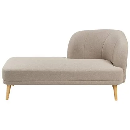 Beliani - TANLAY - Chaise longue - Lichtbruin - Polyester