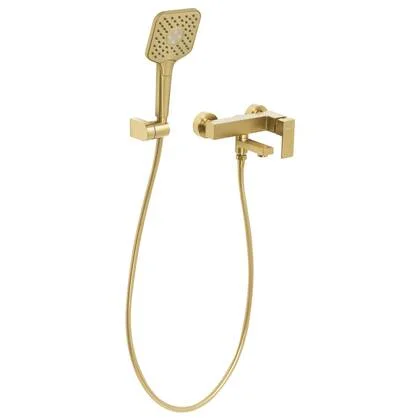 Beliani - TARAPOTO - Wandgemonteerde badmengkraan - Goud - Messing