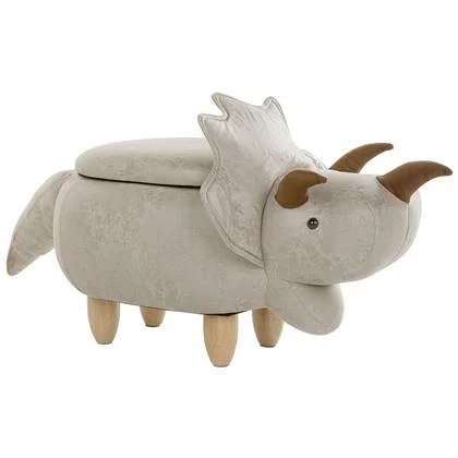 Beliani - TRICERATOPS - Hocker - Grijs - Polyester