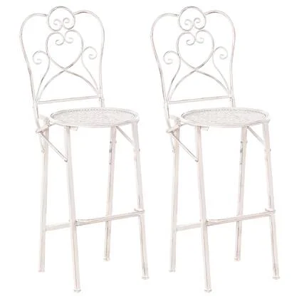 Beliani - TRIESTE - Tuinbarkruk set van 2 - Lichtbeige - IJzer