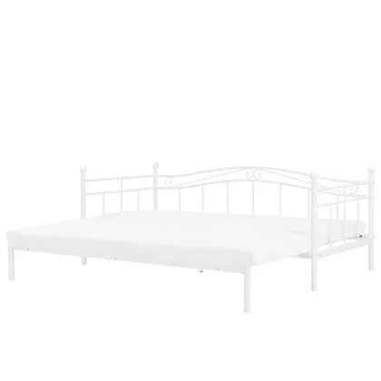 Beliani - TULLE - Onderschuifbed - Wit - 80 x 200 cm - Metaal