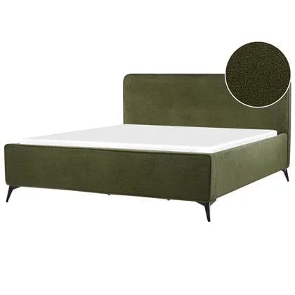 Beliani - VALOGNES - Bed - Donkergroen - 180 x 200 cm - Bouclé