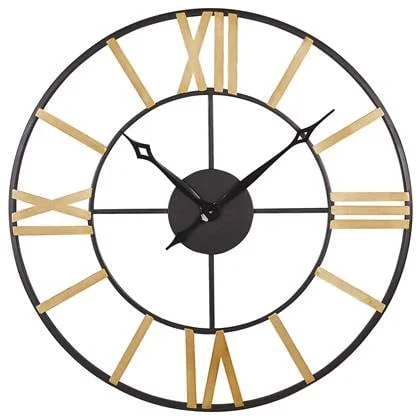 Beliani - VALSOT - Wandklok - Zwart - IJzer