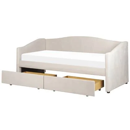 Beliani - VITTEL - Bed met opberger - Beige - Polyester