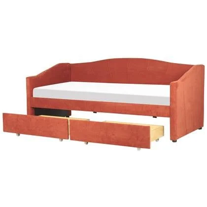 Beliani - VITTEL - Bed met opberger - Rood - Polyester