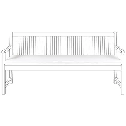 Beliani-VIVARA -Tuinkussen-Gebroken wit-169 x 54 cm-Polyester