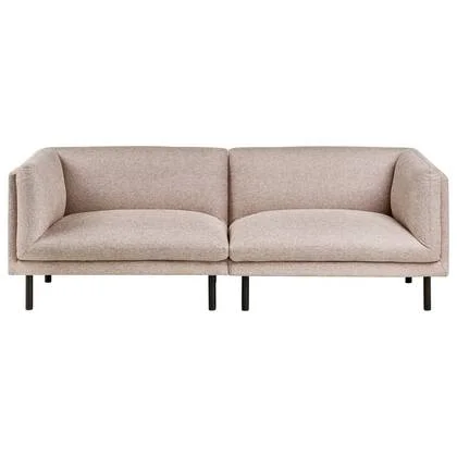 Beliani - VORGOD - Driezitsbank - Lichtbruin - Polyester