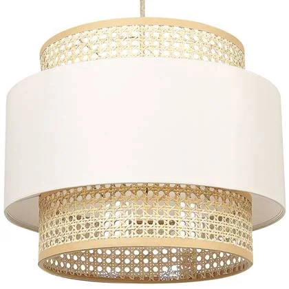 Beliani - YUMURI - Hanglamp - Natuurlijk - Polyester