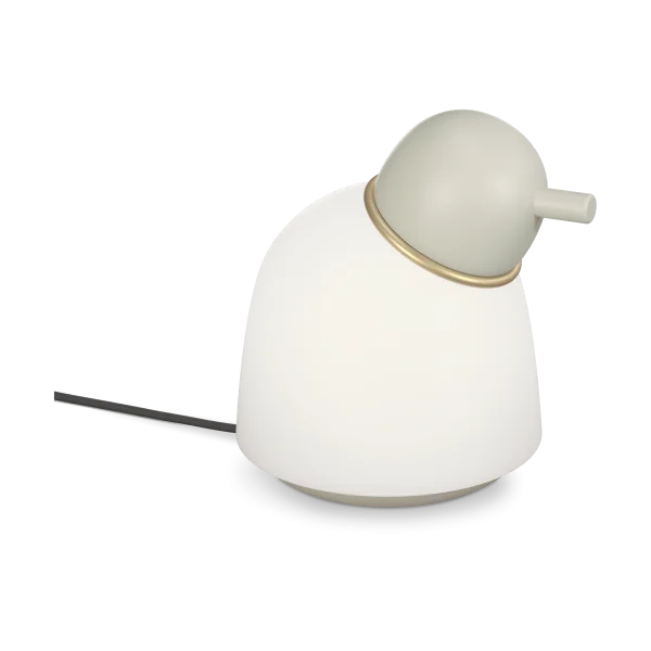 Belid Bird tafellamp 21,5 cm Zand-messing-opaalglas