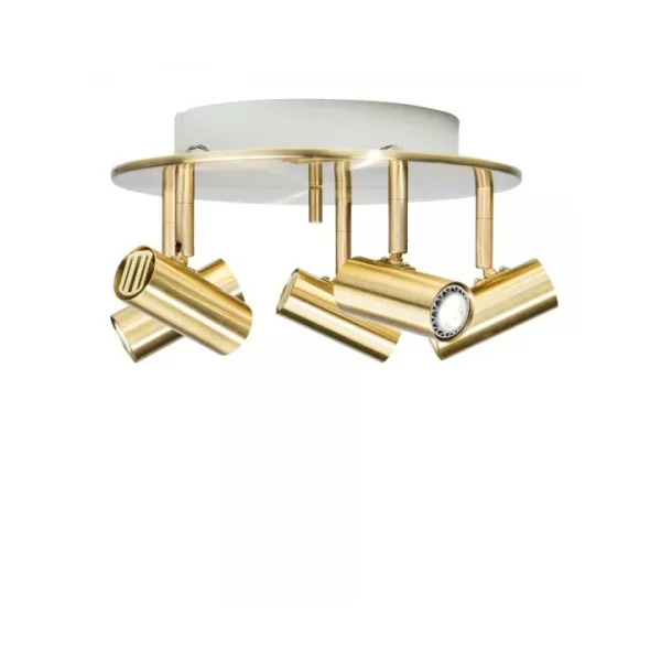 Belid Cato 5-spotlight rond Ø29 cm Messing