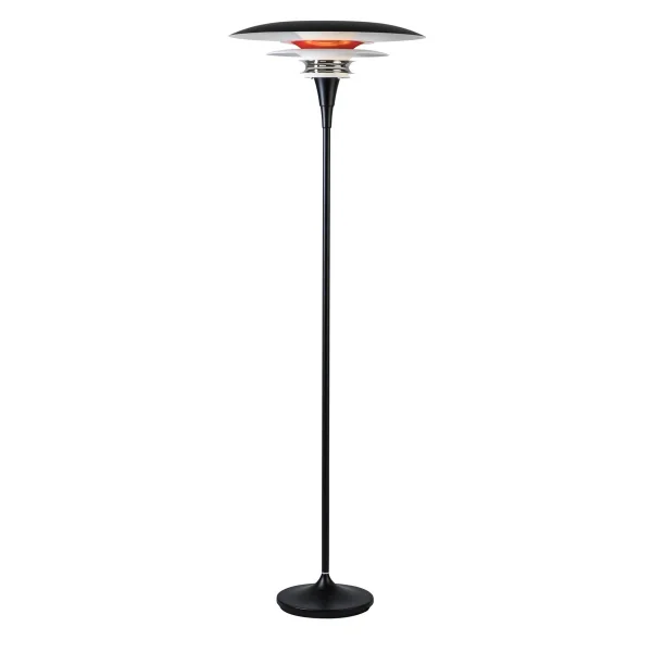 Belid Diablo vloerlamp Ø50 cm Matzwart-glanzend rood