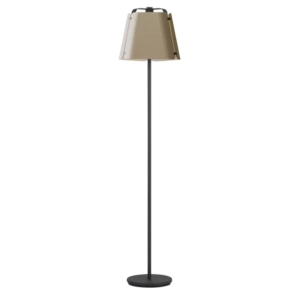 Belid Fold vloerlamp Ø34 cm Antraciet-Zand structuur