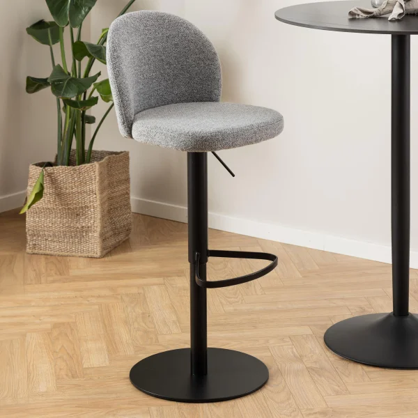 Bendt Draaibare Barkruk Alba - Grijs (zithoogte 55-80cm)