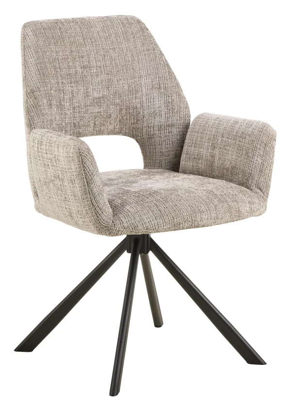 Bendt Draaibare Eetkamerstoel Jessen Structuurstof - Grijs