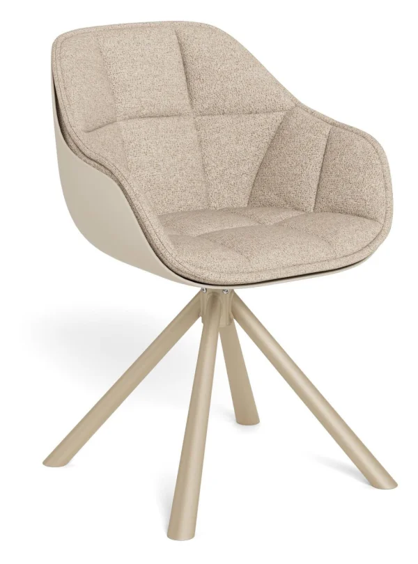 Bendt Draaibare Eetkamerstoel Tywan Bouclé - Beige