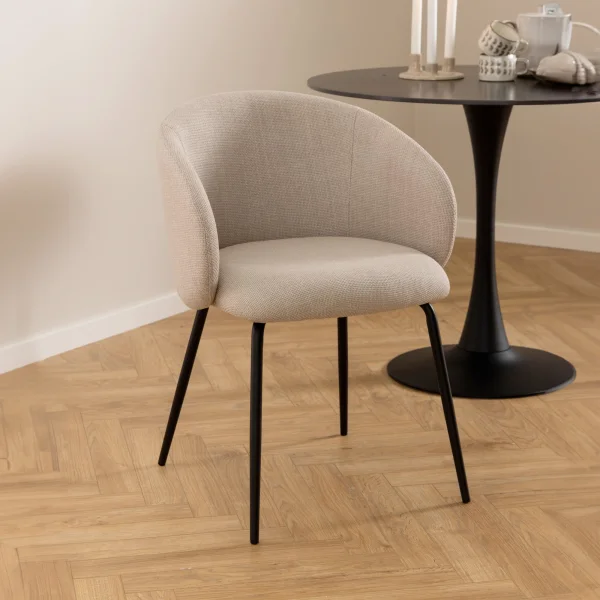 Bendt Eetkamerstoel Cristi Structuurstof - Beige