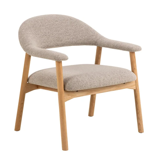 Bendt Fauteuil Gerado Eikenhout en Bouclé - Beige