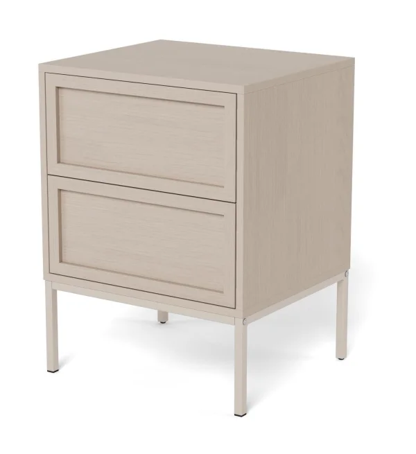 Bendt Nachtkastje Nakea Eikenlook, Met 2 laden - Grijs